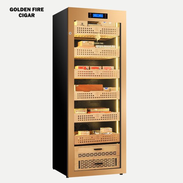 Tủ bảo quản xì gà Golden Fire GF 163 Gold