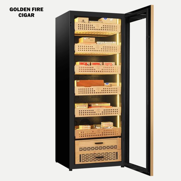 Tủ bảo quản xì gà Golden Fire GF 163 Gold