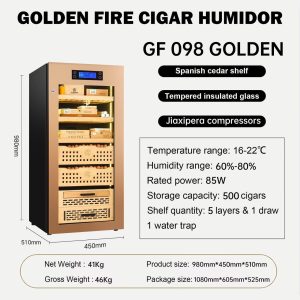 Tủ bảo quản xì gà Golden Fire GF 198