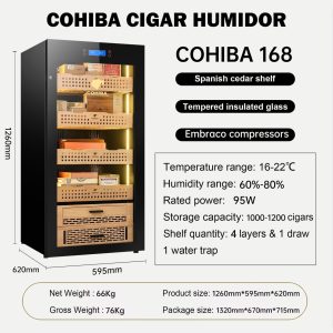 TỦ BẢO QUẢN XÌ GÀ COHIBA 168.1