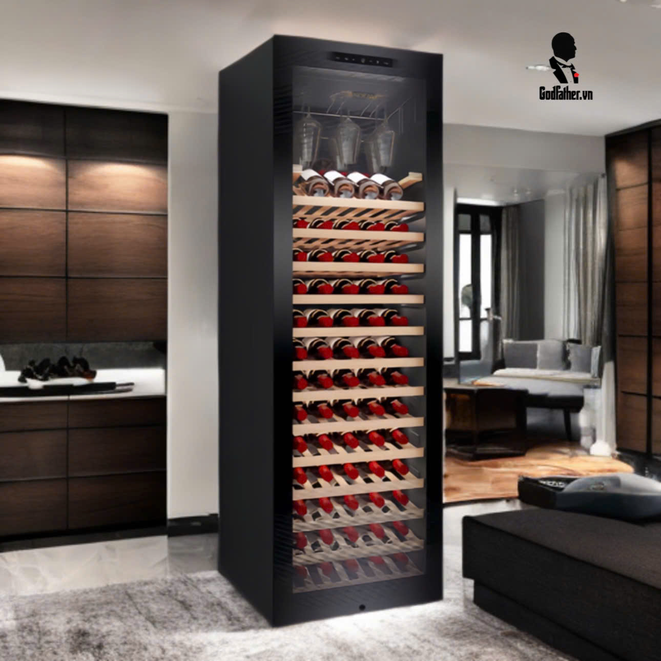 Tủ rượu vang lớn Vinocave 108 chai
